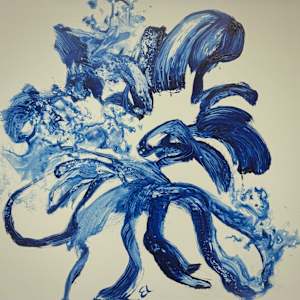 When The Spirit Moves (In Anthraquinone Blue) by Ellen Hathaway 