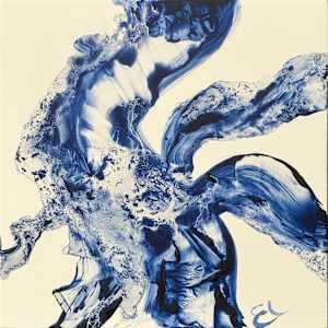 Unfolding Life (in Ultramarine Deep) by Ellen Hathaway