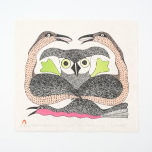 Spirit Birds and Owl by Kenojuak Ashevak 