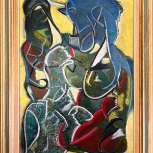 The Blue Horse and The Knight by Tascher Art Studio 