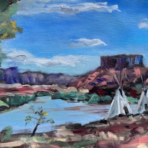 Plein Teepees in Moab by Sharon Rusch Shaver
