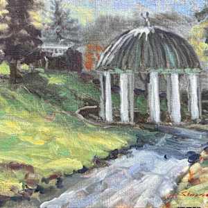 Plein Gazebo Greenbrier, VA by Sharon Rusch Shaver