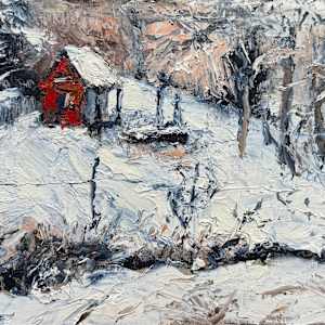 Plein Winter Snow Day by Sharon Rusch Shaver