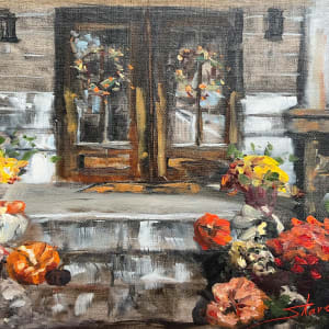 Fall Porch by Sharon Rusch Shaver