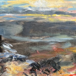 Plein Cold Sunset by Sharon Rusch Shaver