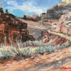 Plein Utah Hiding by Sharon Rusch Shaver