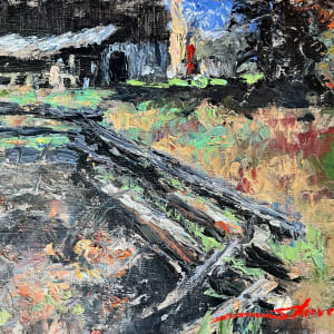 Plein Spring Fence by Sharon Rusch Shaver