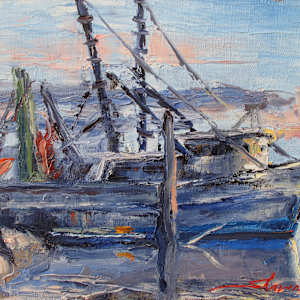 Plein Shrimp Boats by Sharon Rusch Shaver, Image 1.