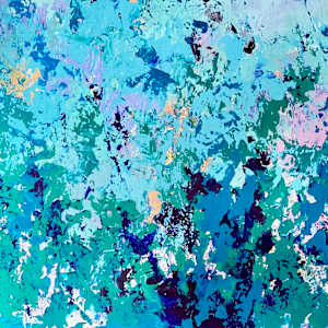 Blue Iris con Arancia by Joy Moore