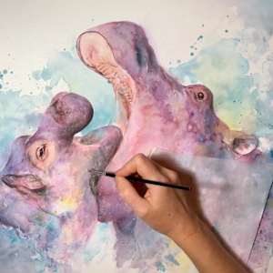'Hippo Splash' by Miriam Gaulton 