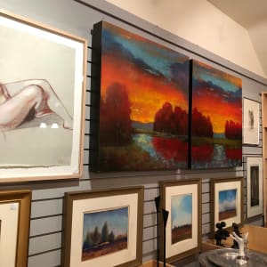 Fiery Skies II (Diptych) by Artist Unknown, Image 2.