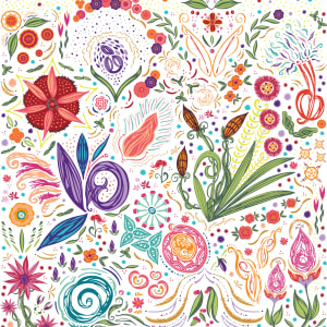 Magical Garden Ornate (Illustration Pattern Repeat)