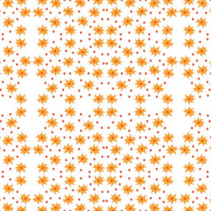 Orange Tossed Flowers (Illustration Pattern Repeat)