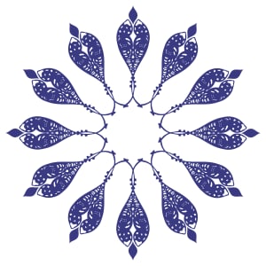Overgrown Pinwheels Ornate 30in x 20in Digital Repeating Pattern 