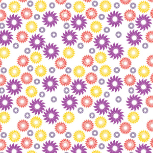 Pinwheel Flower Buds (Illustration Pattern Repeat) 