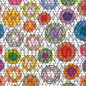 Retro Circles (Illustration Pattern Repeats) Collection 