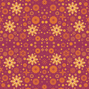 Solid Retro Orange Sparkle (Illustration Pattern Repeat) 