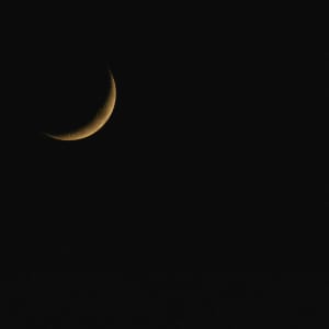 Sliver of Gold (Moon over Dunedin) by Mechelle Rene