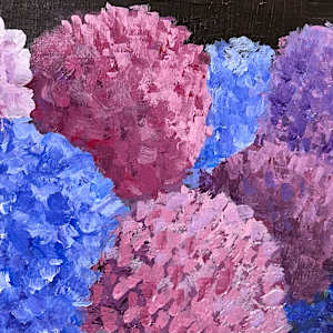 Hydrangeas on Black by Artnova Gallery