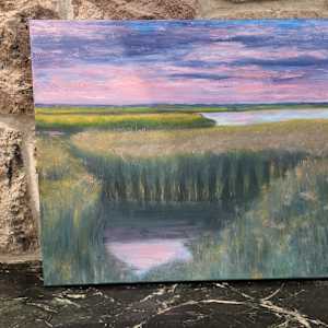 Presquille Park Wetlands at dusk by Gail Knecht 