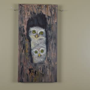 Young Owls ready for Mom's return. by Gail Knecht 
