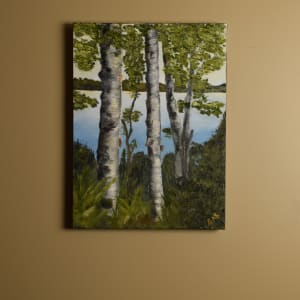 Birch on the Bay of Jobam Lake-Algoma by Gail Knecht 