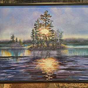 Sunset through the Pines- Algoma by Gail Knecht 