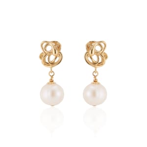 La Mer Pearl Drop Earrings by Petit Anjou