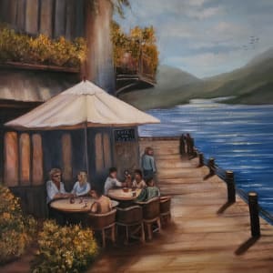 Cafe on the Bay by Linda Beu