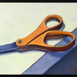 Orange Handled Scissors by Rona Fisher