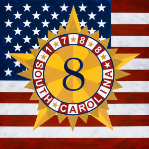 Fifty Unites Stars South Carolina #8 by James Allen Haager