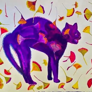 Purple Cat by Maricruz Huerta