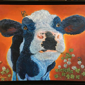 Cow in Clover by Lynne Adamson Adrian