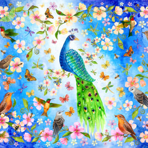 Peacock in Blue by Stacy Moore