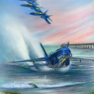 #6 Blue Angel Low Pass at Pensacola Beach by Pete Sintes