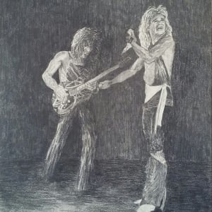 Eddie Van Halen and David Lee Roth by Jackie Strey