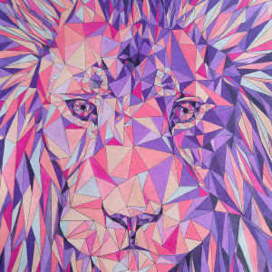 Lion Mosaic by Kelsey White