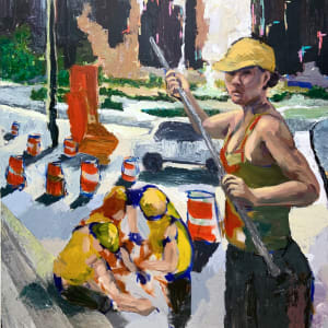Female Construction Worker by Xiaorui Huang
