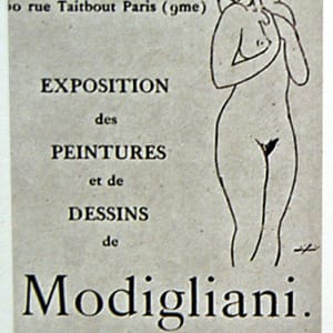 Nude of Jeanne Hébuterne  after Modigliani by Amedeo Modigliani  Image: Amedeo Modigliani first one man exhibition 