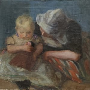 Mother and Child in Traditional Volendam Costume by Gertrud Zuelzer