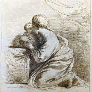 Woman on her Knees with a Child by Francesco Bartolozzi  Image: Woman on her Knees with a Child