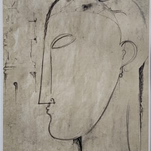 Head of caryatid, after Modigliani by Amedeo Modigliani  Image: Head of caryatid, after Modigliani