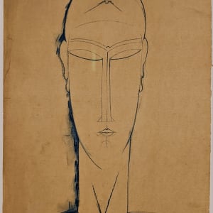 Head of caryatid, after Modigliani by Amedeo Modigliani  Image: Head of caryatid, after Modigliani