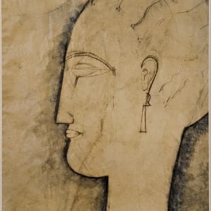 Head of caryatid, after Modigliani by Amedeo Modigliani  Image: Head of caryatid