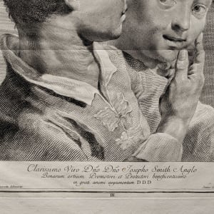 A young man touching the cheek of a young woman by Giovanni Battista Piazzatta 