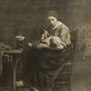The cottage madonna by Jozef Israëls  Image: The cottage madonna