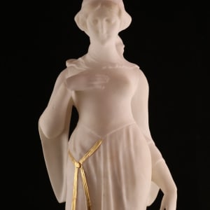 Art Nouveau sculpture of a lady by Attilio Fagioli 