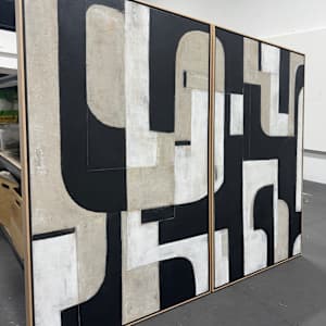 Desert Synergy | Urban fragments diptych by Kippi Leonard Art Studio 