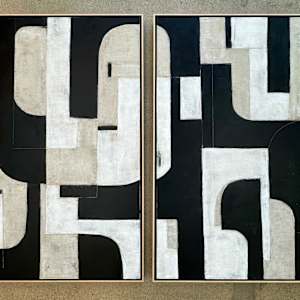 Desert Synergy | Urban fragments diptych by Kippi Leonard Art Studio 