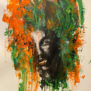 orange green face (original) by Chris McMurry